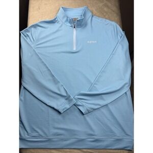 Peter Millar Crown Sport NWOT Men's 1/4 Zip Pullover Size XXL Blue Wolf Creek CC